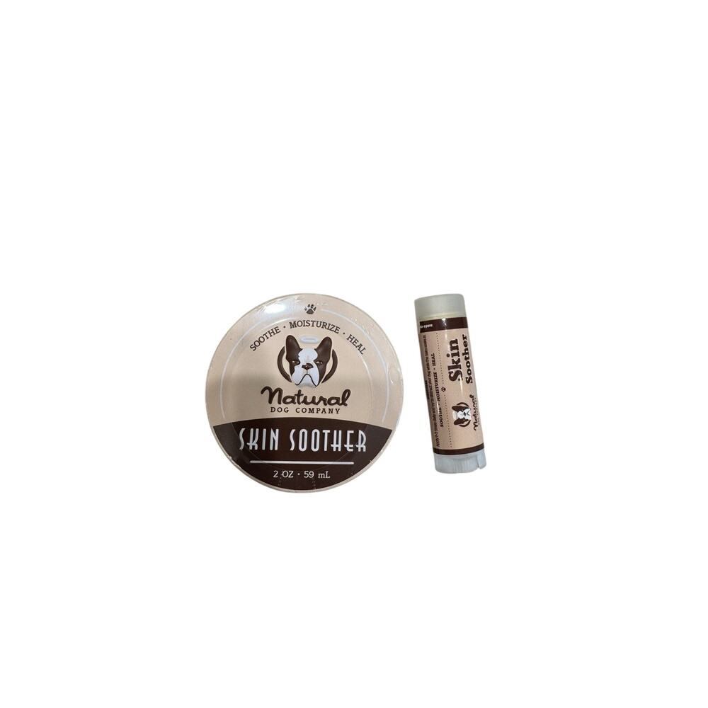 Natural Dog Company Organic Skin Soother Healing Balm 2 Oz Tin And 1.5 Oz Stick